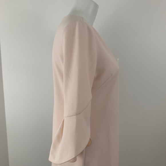 Vince Camuto Petite Tulip Bell Sleeve Dress Pink - Picture 2 of 8